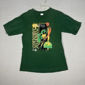 Vintage Seattle SuperSonics Shirt Large Green NBA 90s Competitor Tag USA Single
